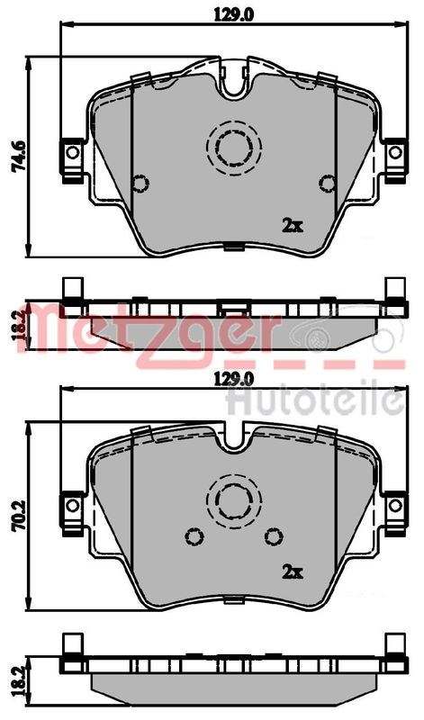 METZGER AUTOTEILE 1170845 Brake Pad Set, disc brake