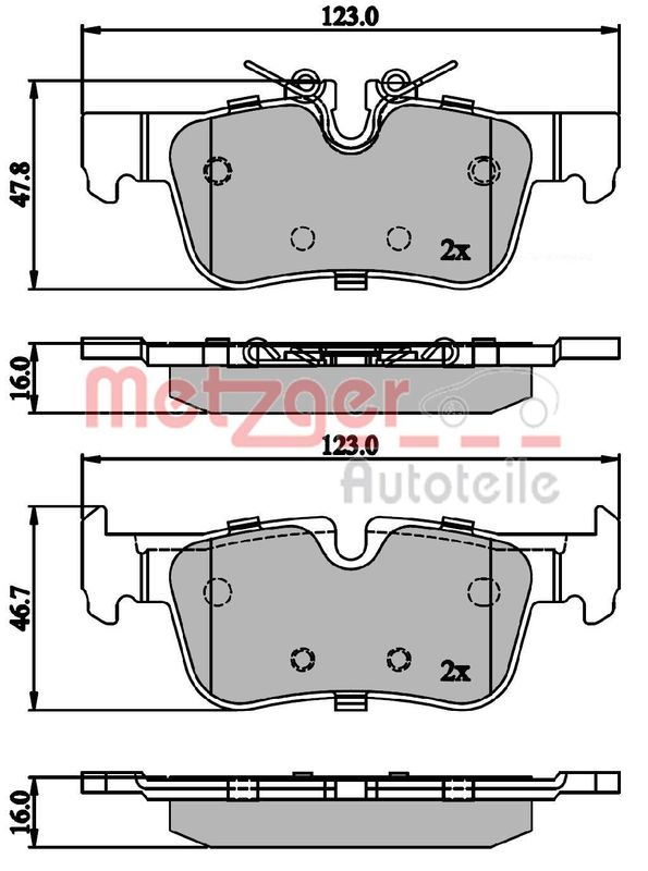 METZGER AUTOTEILE 1170846 Brake Pad Set, disc brake
