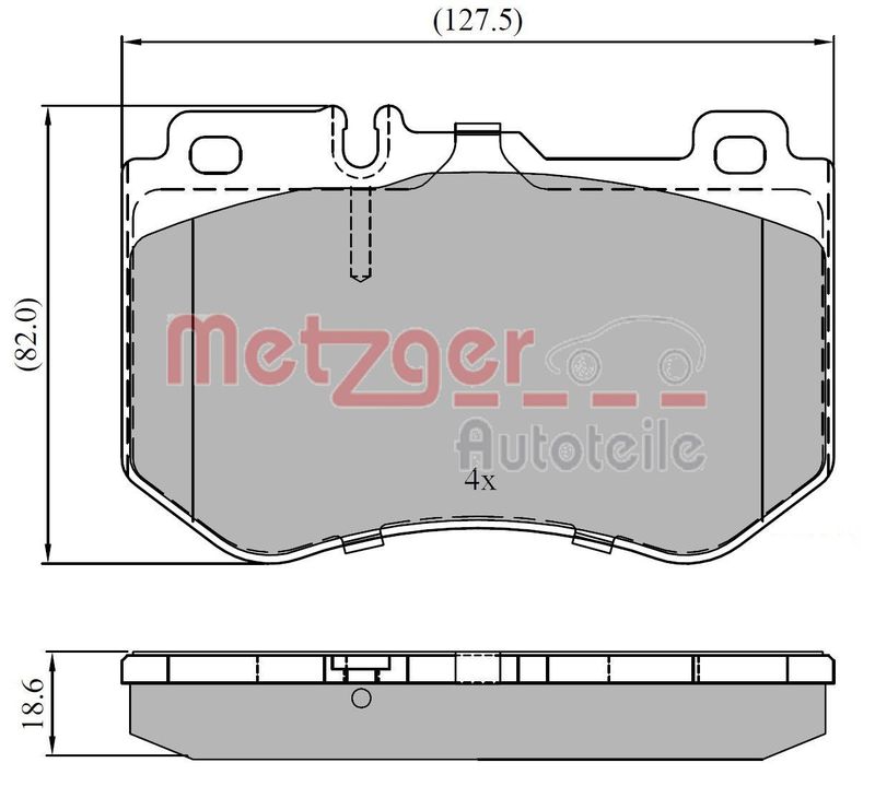 METZGER AUTOTEILE 1170852 Brake Pad Set, disc brake