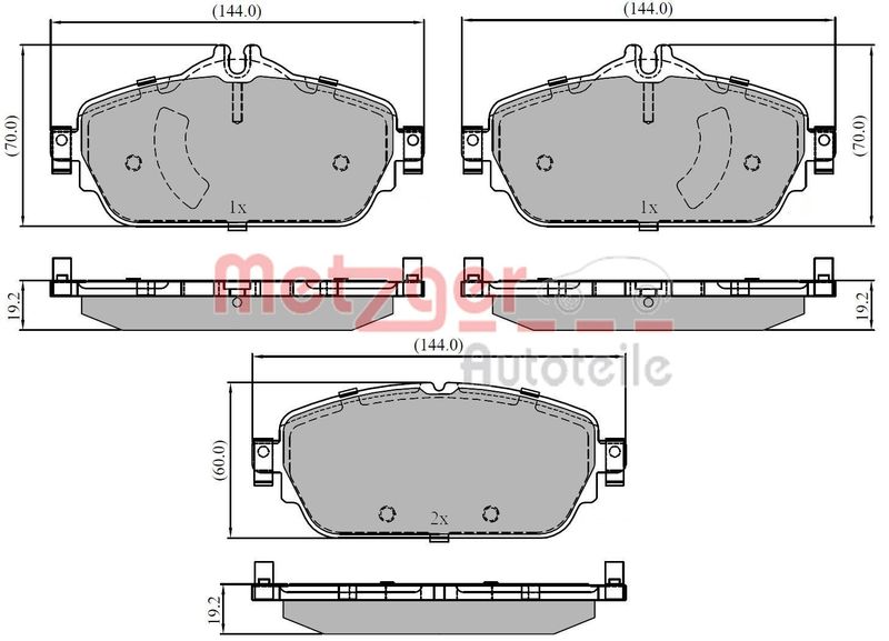 METZGER AUTOTEILE 1170853 Brake Pad Set, disc brake
