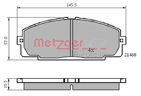 METZGER AUTOTEILE 1170872 Brake Pad Set, disc brake