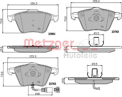 METZGER AUTOTEILE 1170881 Brake Pad Set, disc brake