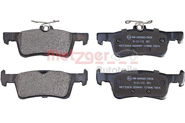 METZGER AUTOTEILE 1170896 Brake Pad Set, disc brake