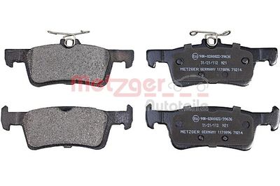 Brake Pad Set, disc brake METZGER AUTOTEILE 1170896