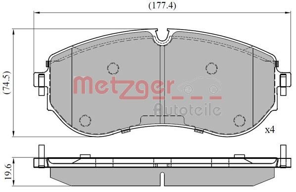 METZGER AUTOTEILE 1170898 Brake Pad Set, disc brake