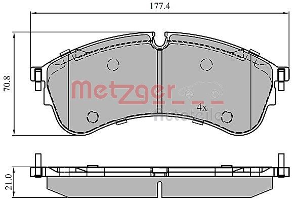 METZGER AUTOTEILE 1170907 Brake Pad Set, disc brake
