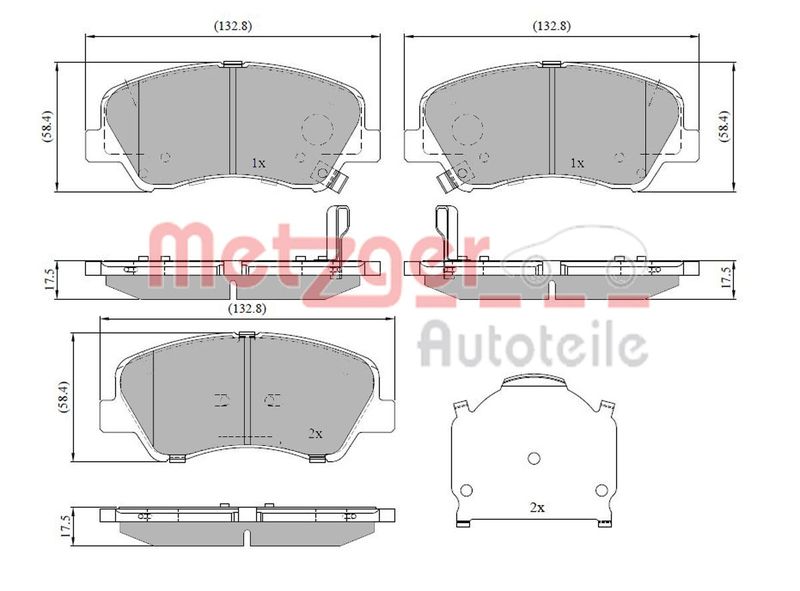 METZGER AUTOTEILE 1170918 Brake Pad Set, disc brake