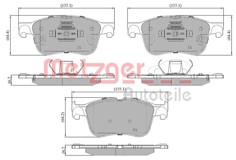 METZGER AUTOTEILE 1170919 Brake Pad Set, disc brake