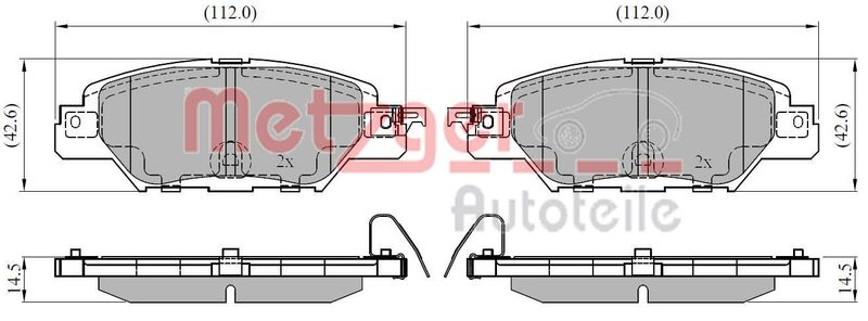 METZGER AUTOTEILE 1170920 Brake Pad Set, disc brake