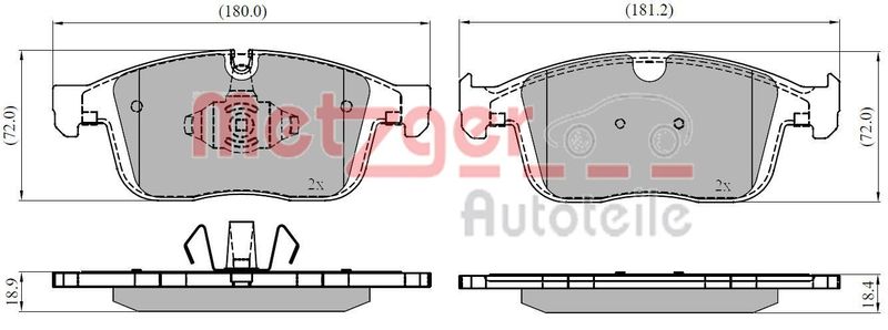 METZGER AUTOTEILE 1170923 Brake Pad Set, disc brake