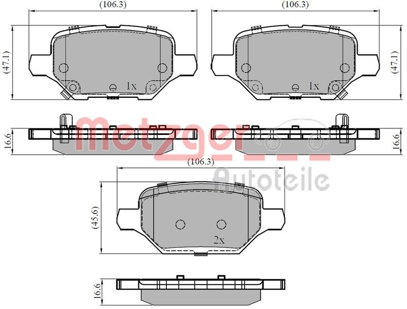 METZGER AUTOTEILE 1170932 Brake Pad Set, disc brake