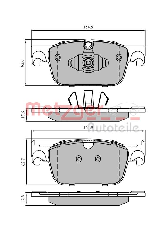 METZGER AUTOTEILE 1170935 Brake Pad Set, disc brake