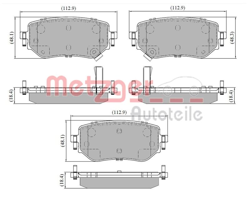 METZGER AUTOTEILE 1170937 Brake Pad Set, disc brake