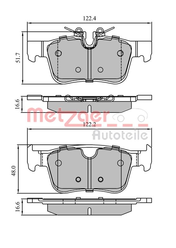 METZGER AUTOTEILE 1170939 Brake Pad Set, disc brake