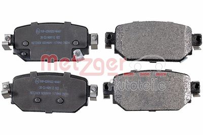 Brake Pad Set, disc brake METZGER AUTOTEILE 1170940