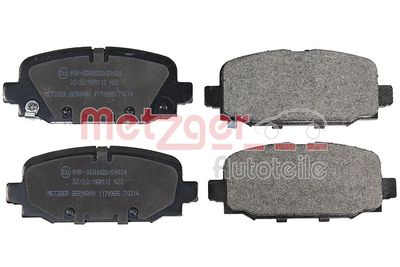 Brake Pad Set, disc brake METZGER AUTOTEILE 1170955