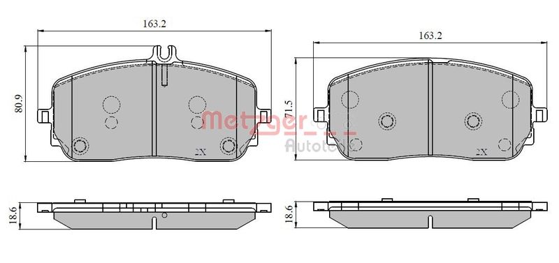 METZGER AUTOTEILE 1170956 Brake Pad Set, disc brake