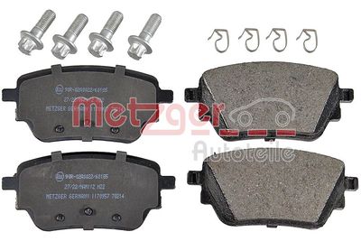 Brake Pad Set, disc brake METZGER AUTOTEILE 1170957