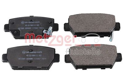 Brake Pad Set, disc brake METZGER AUTOTEILE 1170967
