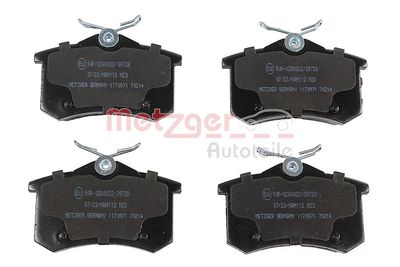 Brake Pad Set, disc brake METZGER AUTOTEILE 1170971