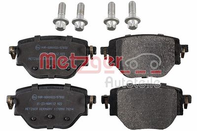 Brake Pad Set, disc brake METZGER AUTOTEILE 1170990
