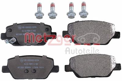 Brake Pad Set, disc brake METZGER AUTOTEILE 1170996