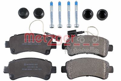 Brake Pad Set, disc brake METZGER AUTOTEILE 1170998