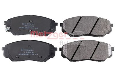 Brake Pad Set, disc brake METZGER AUTOTEILE 1171008
