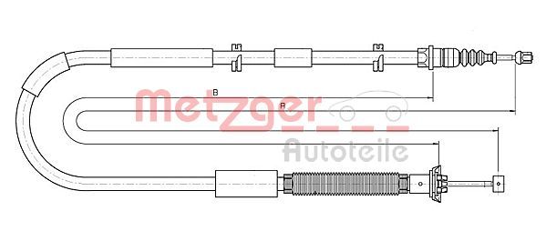 METZGER AUTOTEILE 12.0723 Cable Pull, parking brake