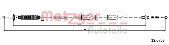 METZGER AUTOTEILE 12.0768 Cable Pull, parking brake