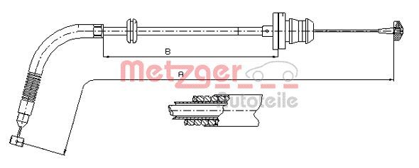 METZGER AUTOTEILE 12.7302 Accelerator Cable