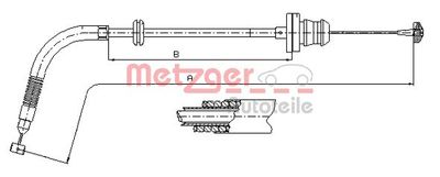 Accelerator Cable METZGER AUTOTEILE 12.7302