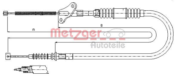 METZGER AUTOTEILE 17.2720 Cable Pull, parking brake