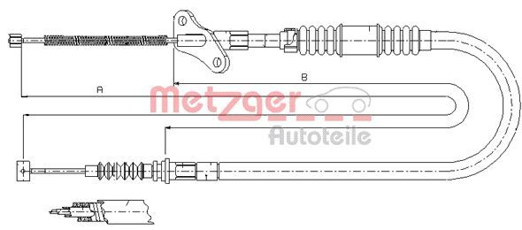 METZGER AUTOTEILE 17.2721 Cable Pull, parking brake