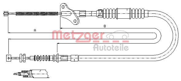 METZGER AUTOTEILE 17.2723 Cable Pull, parking brake