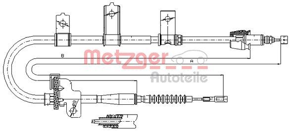 METZGER AUTOTEILE 17.6021 Cable Pull, parking brake