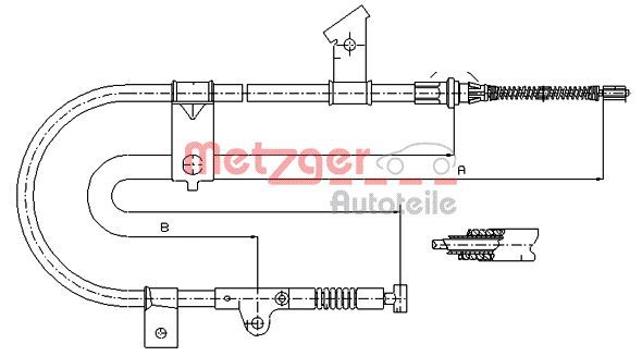 METZGER AUTOTEILE 17.0002 Cable Pull, parking brake