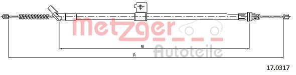 METZGER AUTOTEILE 17.0317 Cable Pull, parking brake