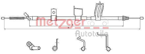 METZGER AUTOTEILE 17.0328 Cable Pull, parking brake