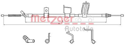 Cable Pull, parking brake METZGER AUTOTEILE 17.0328