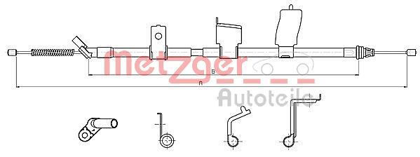 METZGER AUTOTEILE 17.0329 Cable Pull, parking brake