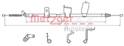 Cable Pull, parking brake METZGER AUTOTEILE 17.0329