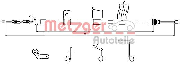 METZGER AUTOTEILE 17.0348 Cable Pull, parking brake