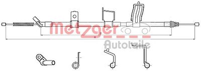 Cable Pull, parking brake METZGER AUTOTEILE 17.0348