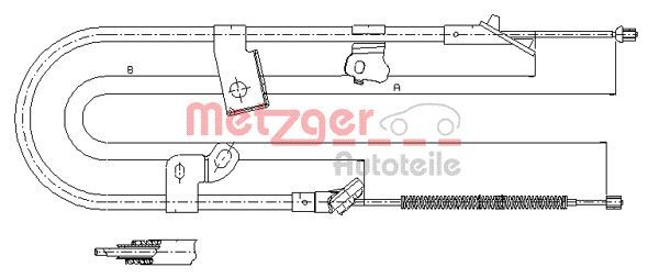 METZGER AUTOTEILE 17.1079 Cable Pull, parking brake