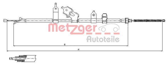 METZGER AUTOTEILE 17.1081 Cable Pull, parking brake