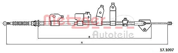 METZGER AUTOTEILE 17.1097 Cable Pull, parking brake