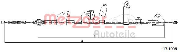 METZGER AUTOTEILE 17.1098 Cable Pull, parking brake