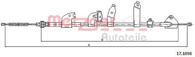 Cable Pull, parking brake METZGER AUTOTEILE 17.1098