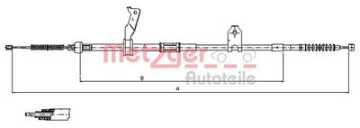 Cable Pull, parking brake METZGER AUTOTEILE 17.1482